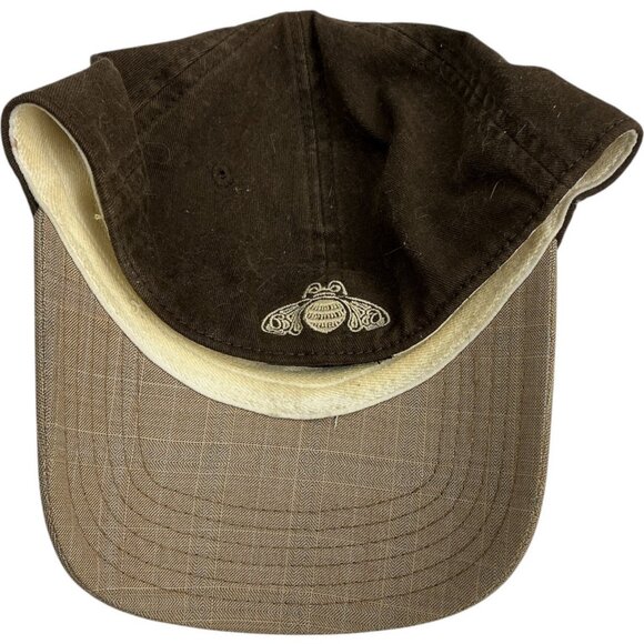 Patrón Tequila Brown Adjustable Hat Cap Crosshatch Embroidered Logo Bee - Picture 2 of 5